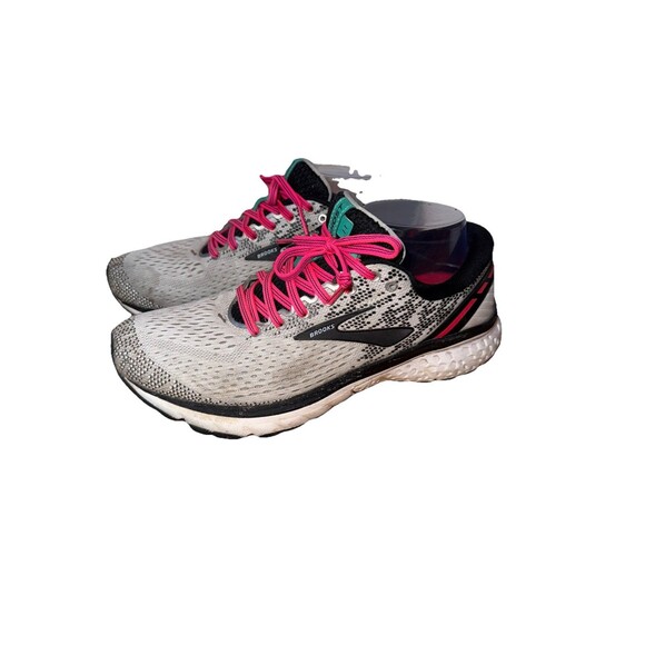 Brooks Ghost 11 Women's Running Shoes White/Pink/Black Size US 9.5 in Great Cond - Picture 1 of 7